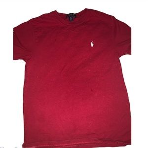 Polo red tee w/ white horse size boys medium